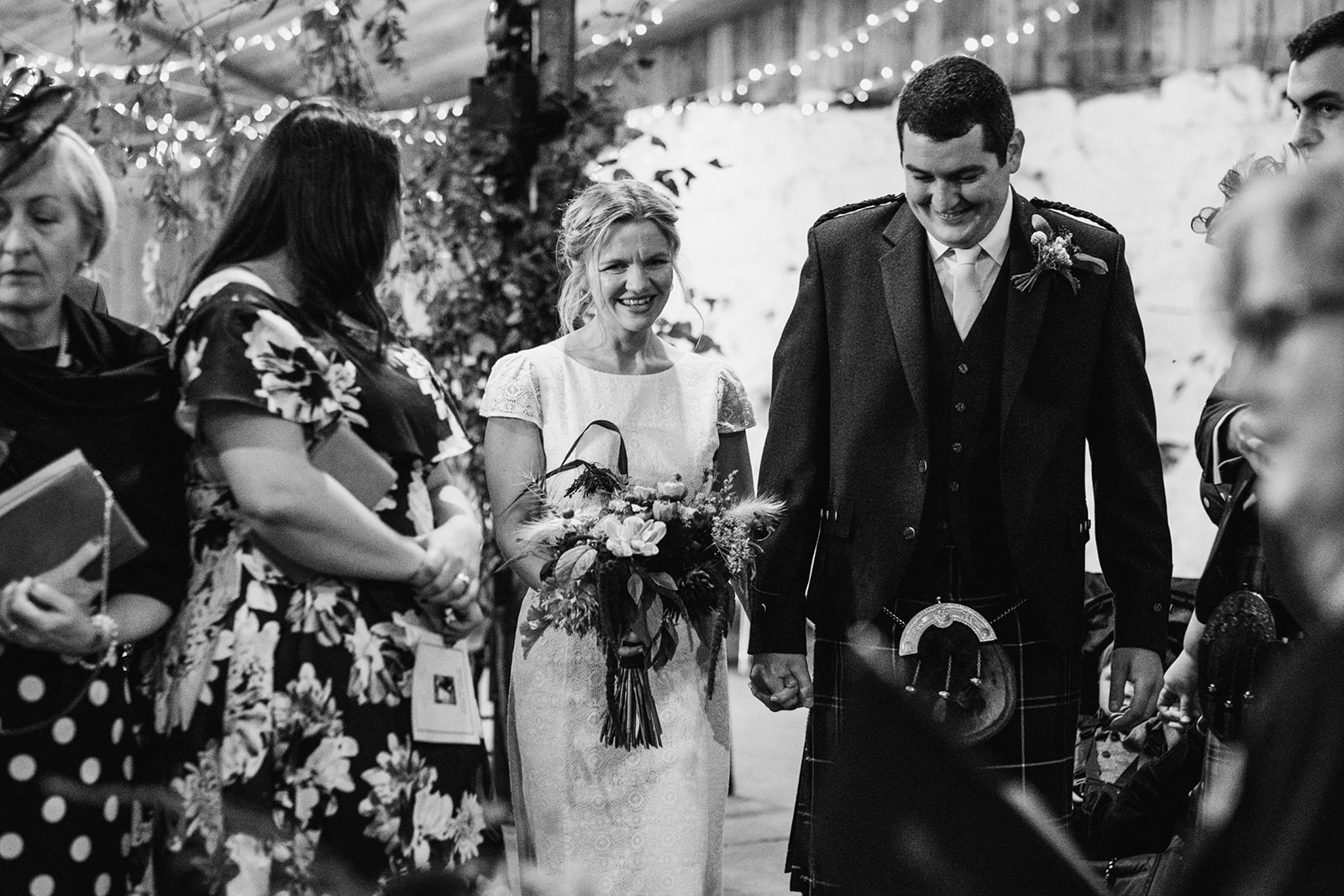 Documentary style wedding photos for Bex and Dave's joyful wedding in Scotland by York Place Studios